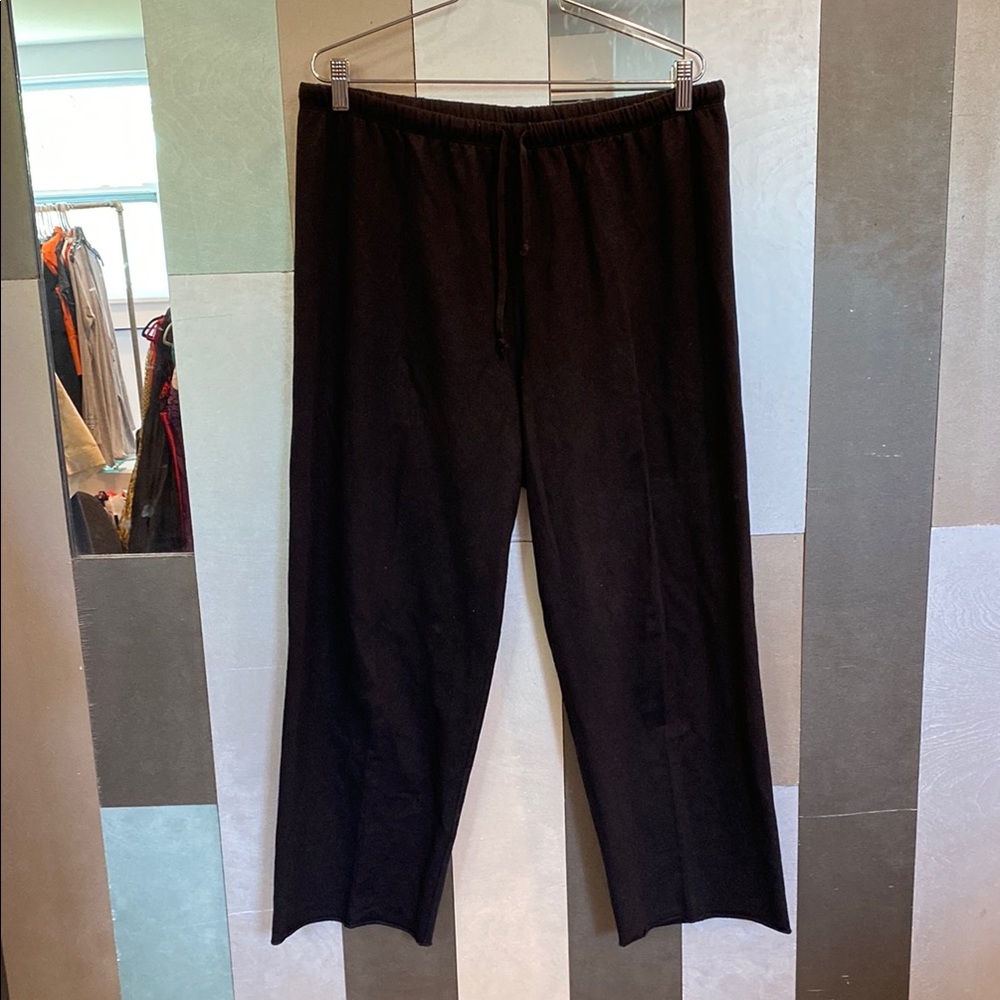 Hot Cotton Women's Classic Black Wide Leg Sweatpants